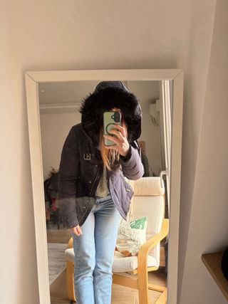 Plumas Zara entallado azul marino Talla S (XS)