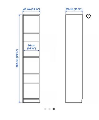 Scaffale 40cm Billy Ikea in legno