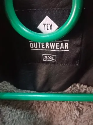 Chaqueta imitación piel negra XXXL 25e