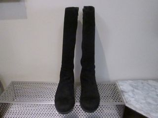 BOTAS ALTAS DE PANA COLOR NEGRO Nº 39 MARCA TEX