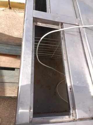 Nevera botellero madera y acero