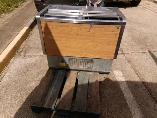 Nevera botellero madera y acero