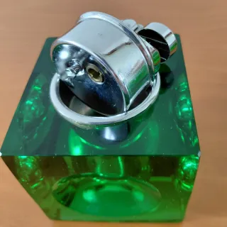 Mechero y Cenicero Cristal Vintage Años 70