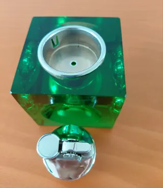 Mechero y Cenicero Cristal Vintage Años 70