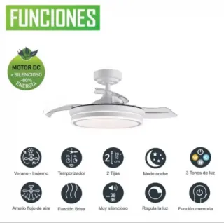 Ventilador de techo con luz LED Mi ko mi ka