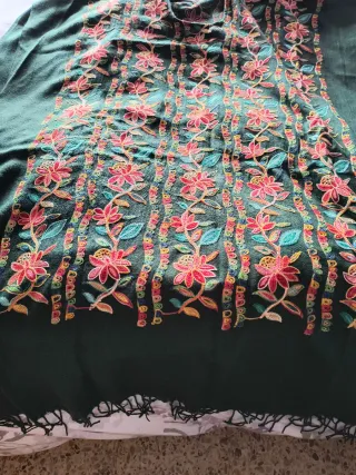 Poncho Mexicano Tío Bordado Flores