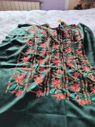 Poncho Mexicano Tío Bordado Flores