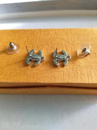 Pendientes Chanel Doble C Plata