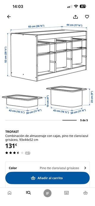 Mueble Trofast IKEA con cestas