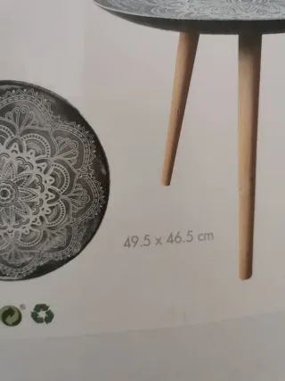 Mesa  auxiliar decorativa