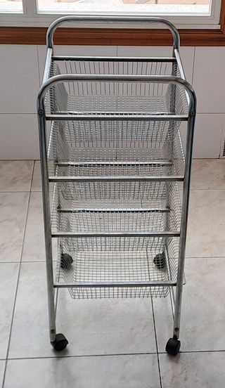 Carro camarera 4 estantes metálico