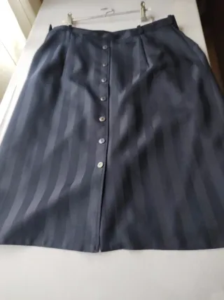 Falda vintage azul marino forrada