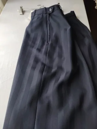 Falda vintage azul marino forrada