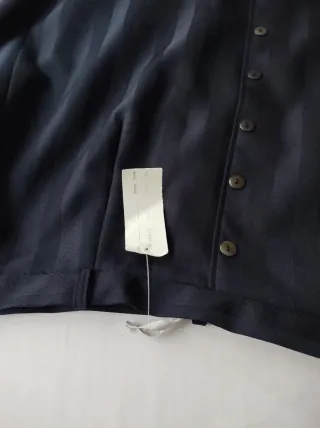 Falda vintage azul marino forrada