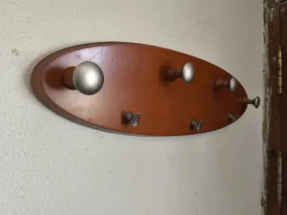 Mueble recibidor pasillo madera y metal