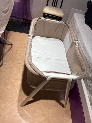 Minicuna para bebé color beige