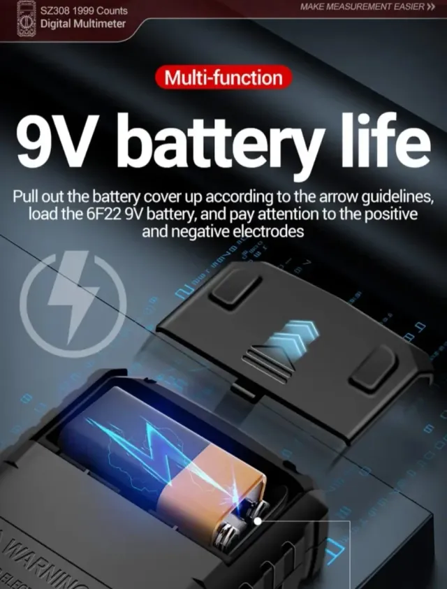 Multímetro Digital ANENG SZ308 1999 Cuentas