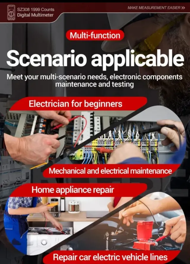 Multímetro Digital ANENG SZ308 1999 Cuentas