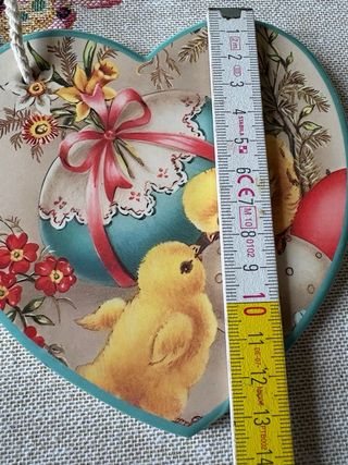 Coppia appendini pasquali a forma di cuore