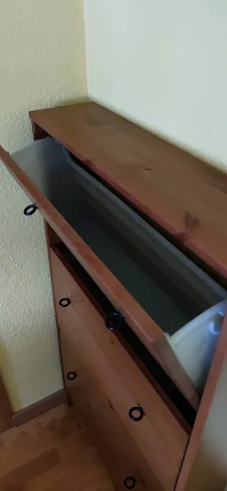 Zapatero vintage de madera