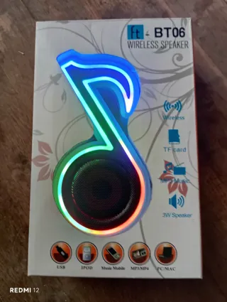 Altavoz Bluetooth Musical Neon