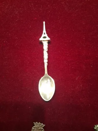 4 Cucchiaini da collezione 2 in alpaca