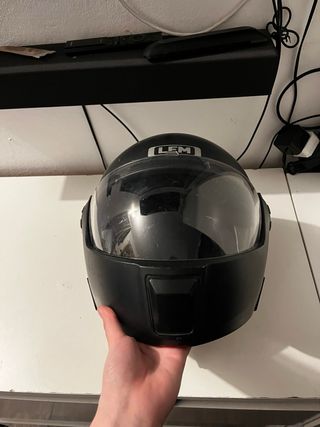 2 Cascos Moto LEM Integrales Negro