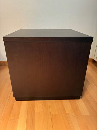 Mueble botellero de madera color wengue