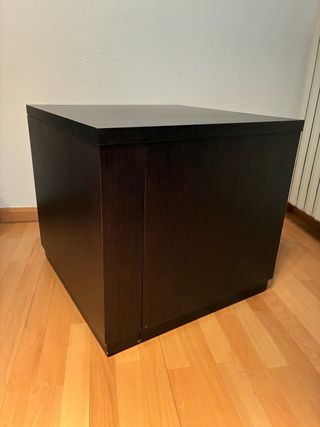 Mueble botellero de madera color wengue