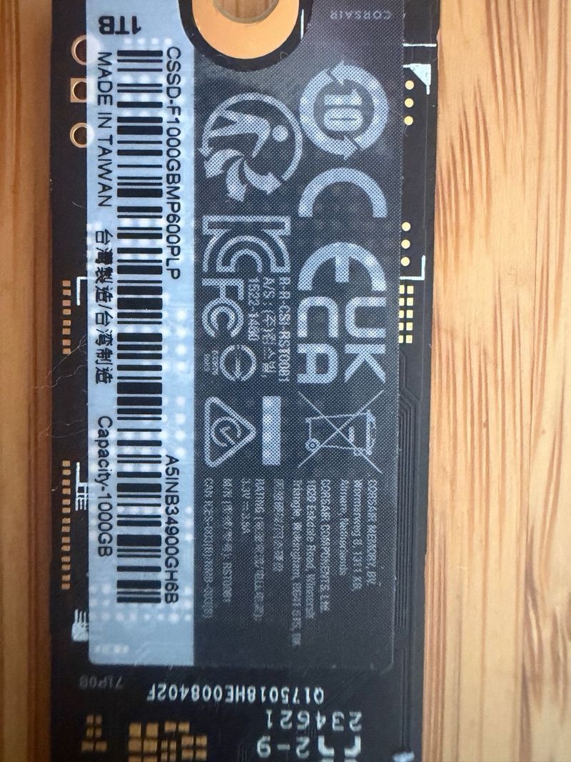 Corsair MP600 PRO LPX 1TB SSD NVMe afbeelding 2