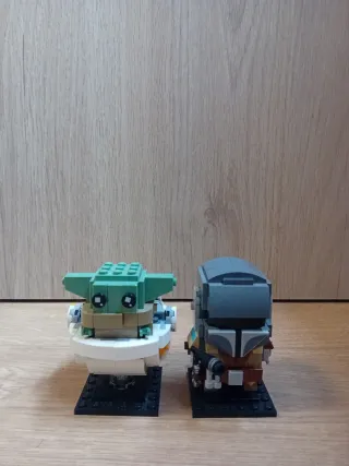 Lego Brickheadz Mandalorian y Grogu