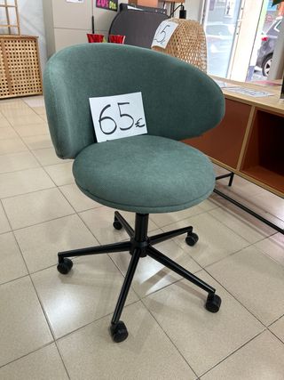 Silla de escritorio con ruedas verde