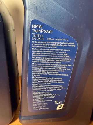 Aceite BMW Twin Power Turbo 0W-30