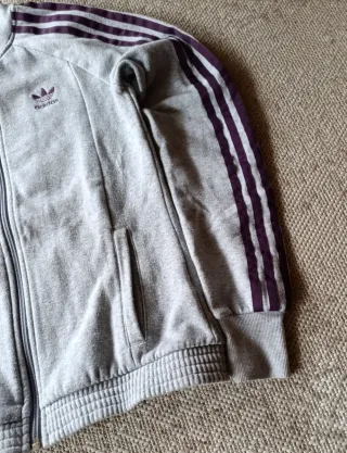 Chaqueta Adidas vintage mujer gris/morado