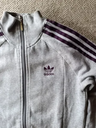 Chaqueta Adidas vintage mujer gris/morado