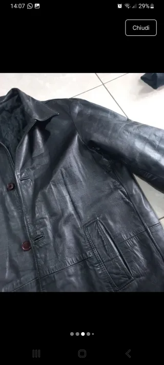 Cappotto lungo in vera pelle unisex