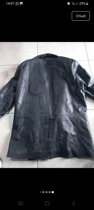 Cappotto lungo in vera pelle unisex