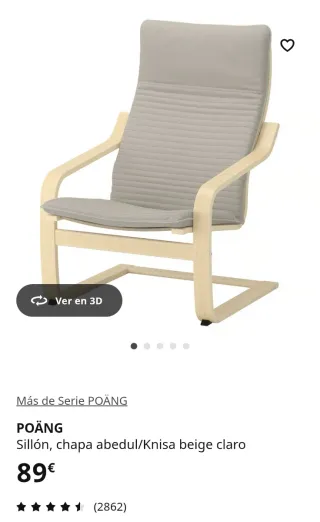 Sillón mecedora Ikea Pöang madera