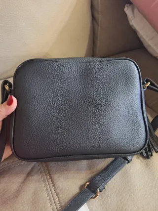 Borsa tracolla in pelle nera