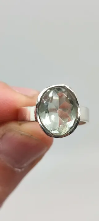 Anillo de Plata y Prasiolita.