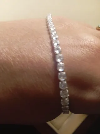 Pulsera de plata con circonitas
