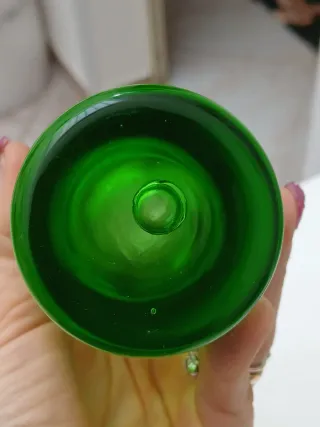 Bicchieri Murano vintage verdi e viola