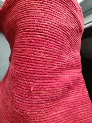 Alfombra roja de algodón tipo jarapa