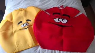 Disfraz M&M's Adultos (Amarillo y Rojo)
