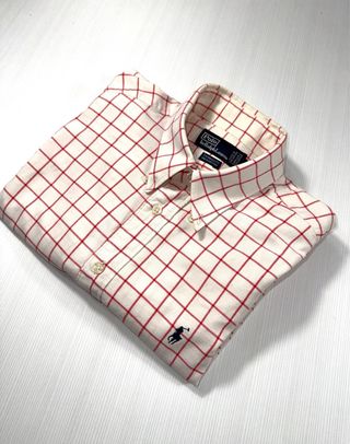 Polo Ralph Lauren Camisa Cuadros Roja Talla XL