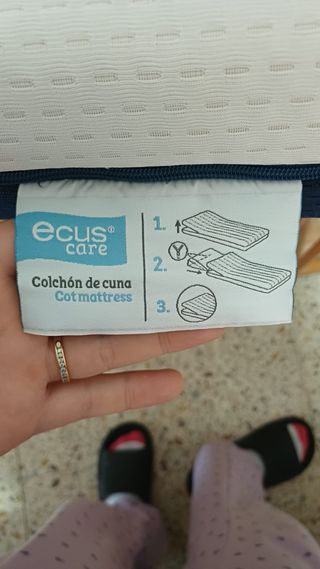 Cuna + Colchón ECUS anti asfixio