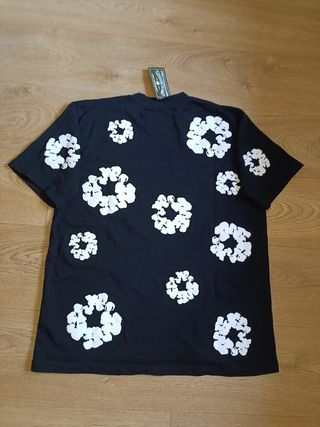 Camiseta Negra Denim Tears Estampada