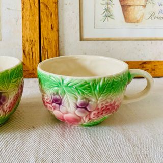 Taza Cerámica Frutas Estilo Majolica/precio unidad