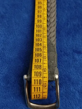 Cintura iuomo in pelle scamosciata grigia intrecci