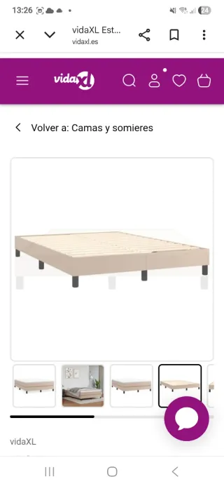 Estructura cama 140x190 cm vidaXL